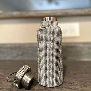 crystal-encrusted stainless steel water bottle